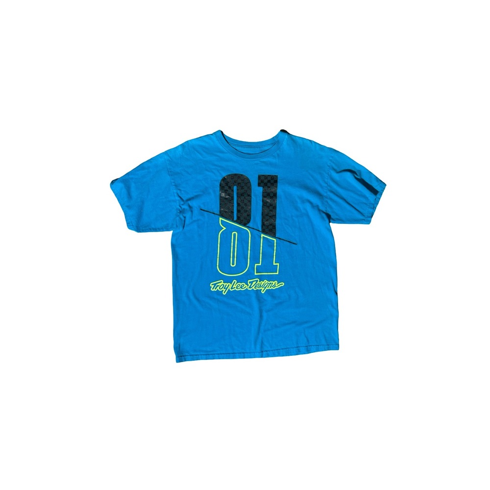 Troy Lee Designs Mens Blue 01 Graphic T-Shirt Motocross Racing Tee Size M